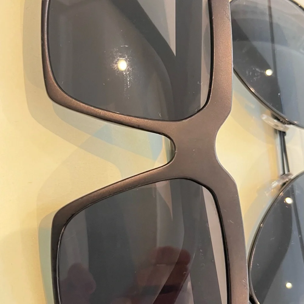 Women Black Aviator and Square Sunglasses Set - Unbranded